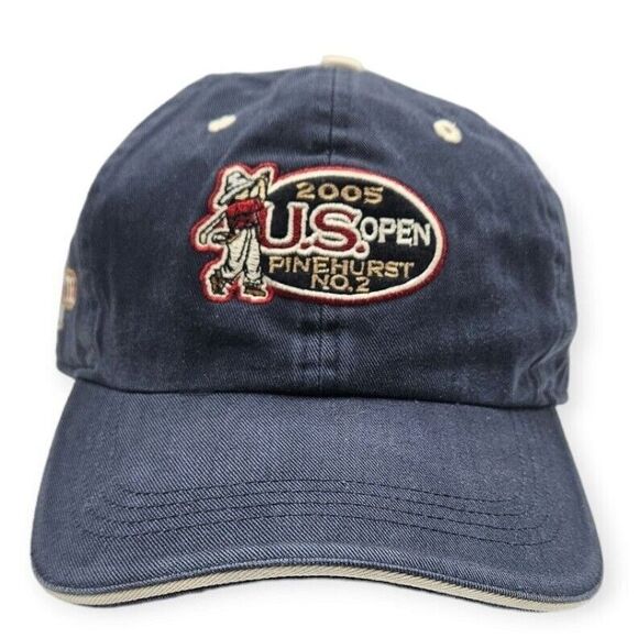Ahead 2005 US Open Pinehurst No‎ 2 Adjustable Strap Back Hat Navy Blue New - Picture 1 of 6